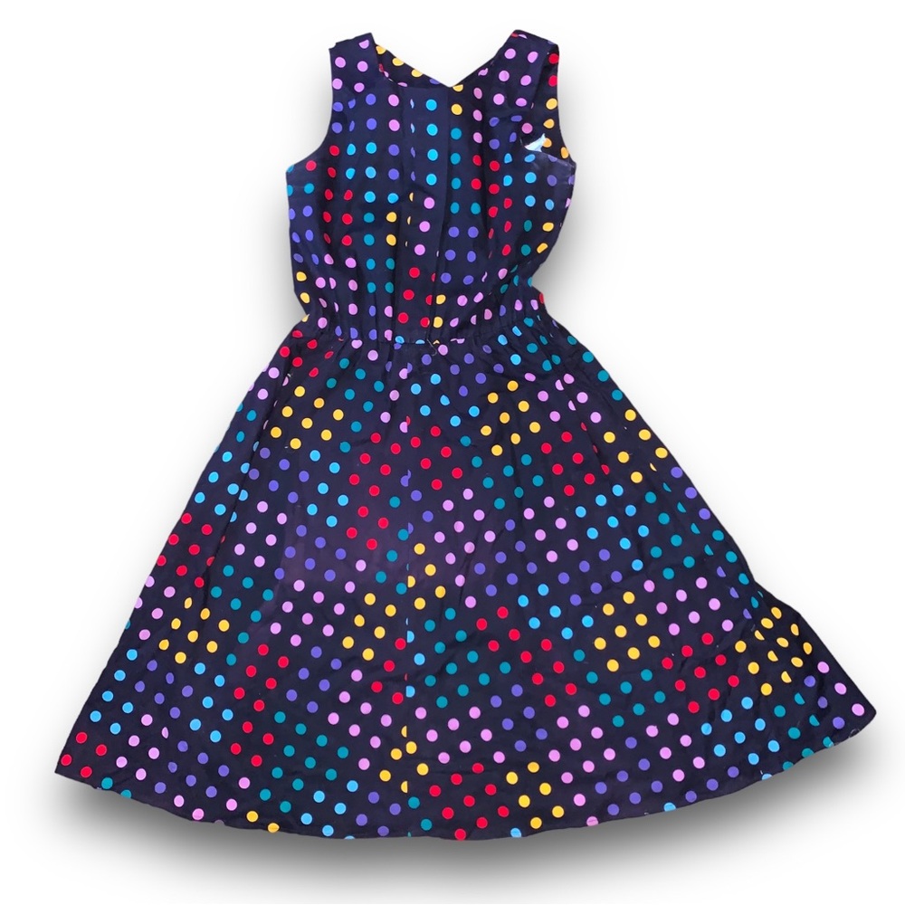 v i n t a g e :: Whimsical Polka Dot Swing Midi Dress - Picture 6 of 12